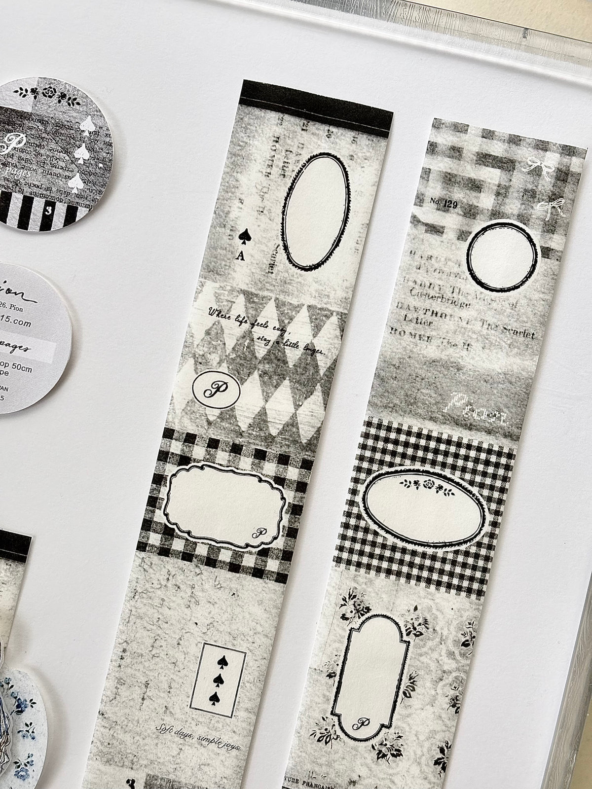 PION - Washi Tape 40 mm - Black Pages