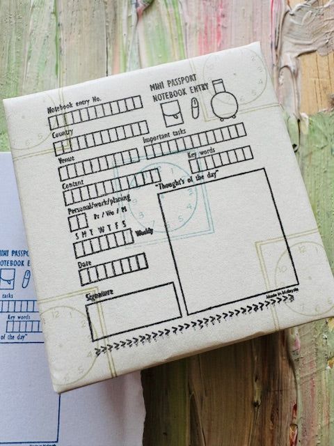 CatDoo - Sello de madera - Notebook Entry Passport Stamp