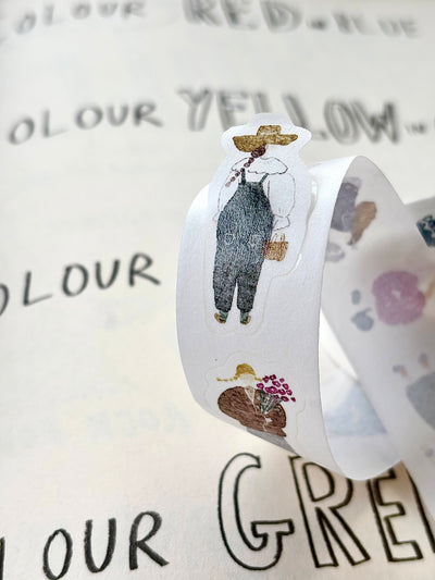PION - Washi Tape Troquelado 25 mm - Artsy Girl
