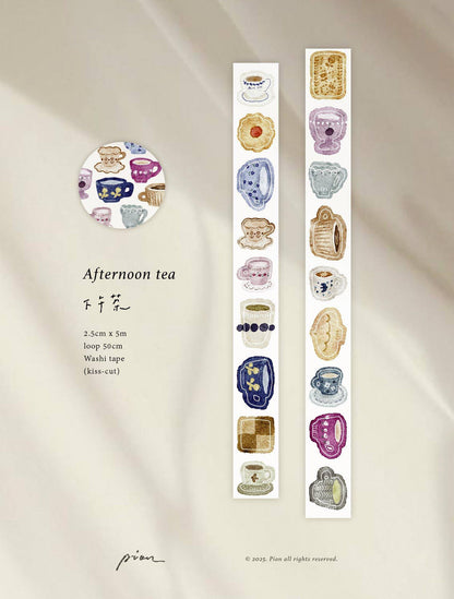 PION - Washi Tape Troquelado 25 mm - Afternoon Tea