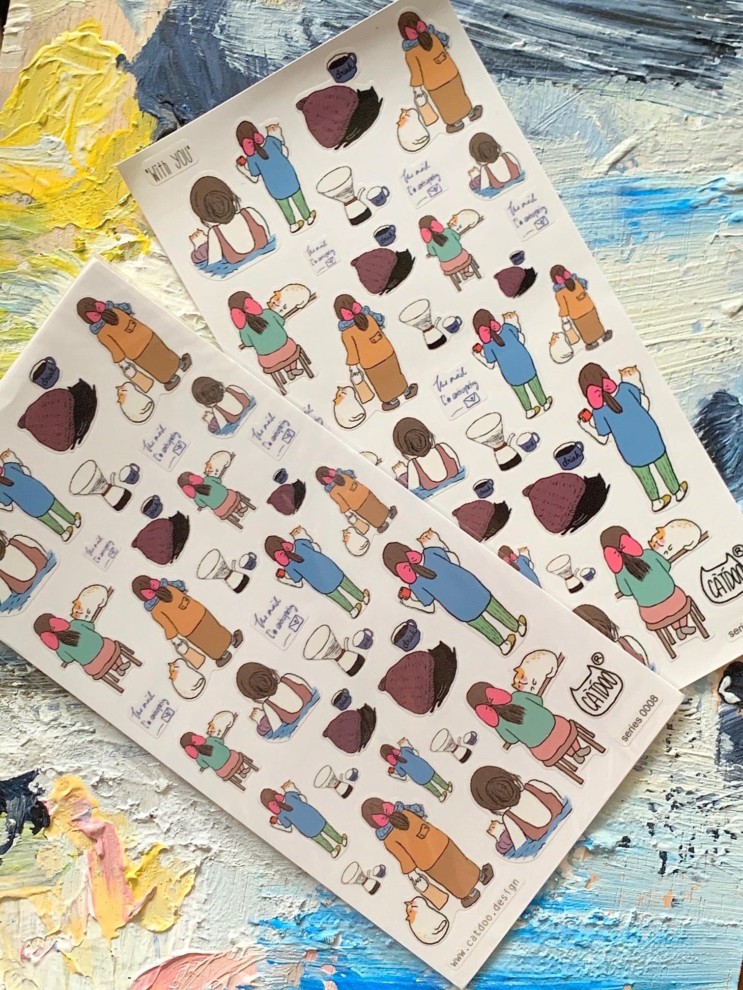 CatDoo - Hoja de Pegatinas - With You