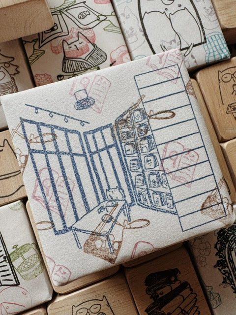 CatDoo - Sello de madera - BookShop