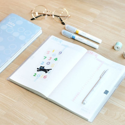 Kokuyo JIBUN TECHO DAYS - Agenda Diaria 2026 - B6 Slim - SOUSOU Pink