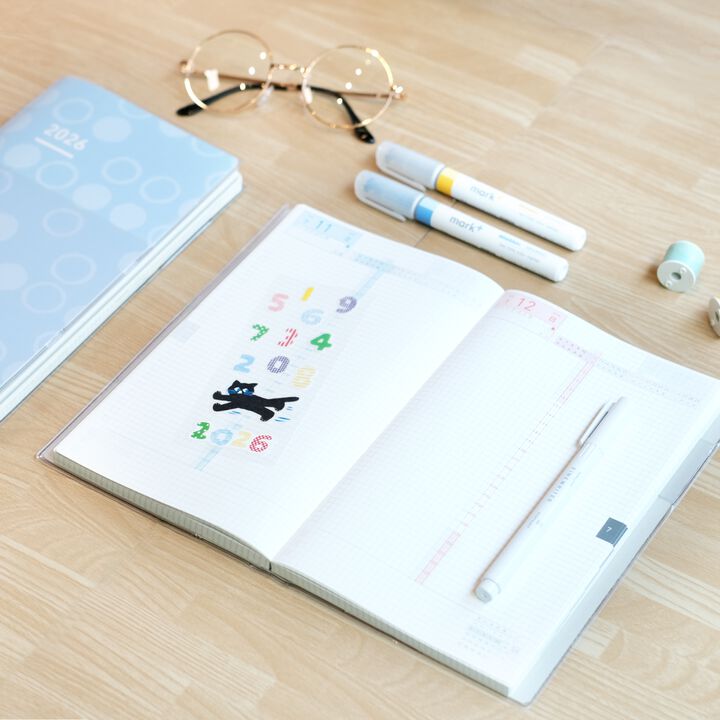 Kokuyo JIBUN TECHO DAYS - Agenda Diaria 2026 - B6 Slim - SOUSOU Pink