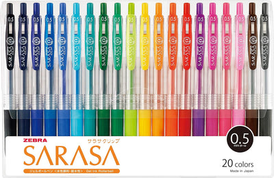 Zebra - Set 20 Bolígrafos 0.5mm SARASA Clip