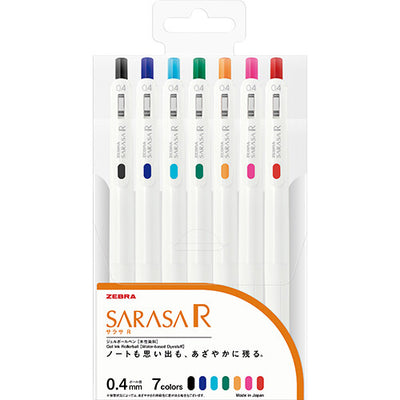 Zebra - Set 7 Bolígrafos 0.4mm SARASA R
