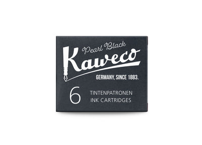 Kaweco - Pack recambio 6 cartuchos tinta - Pearl Black - Negro