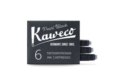 Kaweco - Pack recambio 6 cartuchos tinta - Pearl Black - Negro