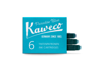 Kaweco - Pack recambio 6 cartuchos tinta - Paradise Blue - Turquesa