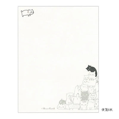 Shinzi Katoh - Set Cartas y Sobres - Cat Hill Pink