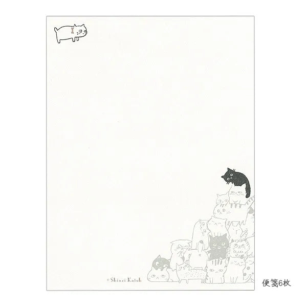 Shinzi Katoh - Set Cartas y Sobres - Cat Hill Pink