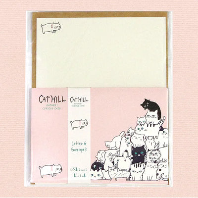 Shinzi Katoh - Set Cartas y Sobres - Cat Hill Pink