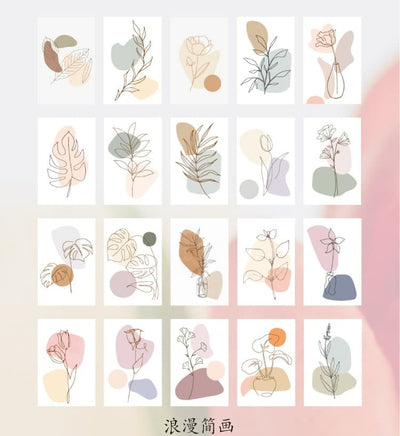 MO·CARD - Libro Pegatinas 50 ud- Romantic Style