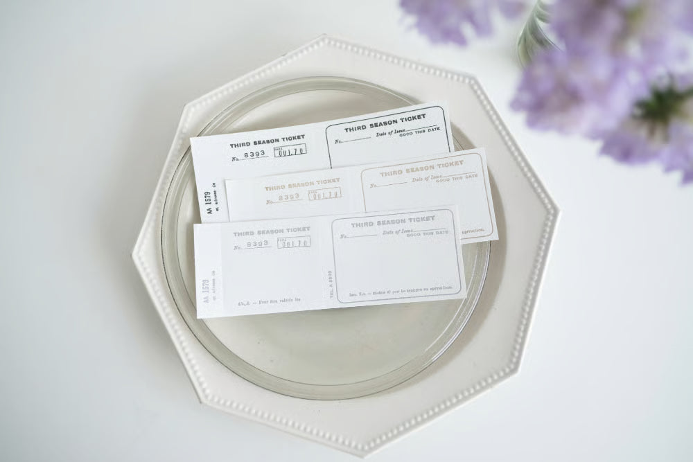Yohaku - Bloc de notas - Letterpress Ticket Bronze