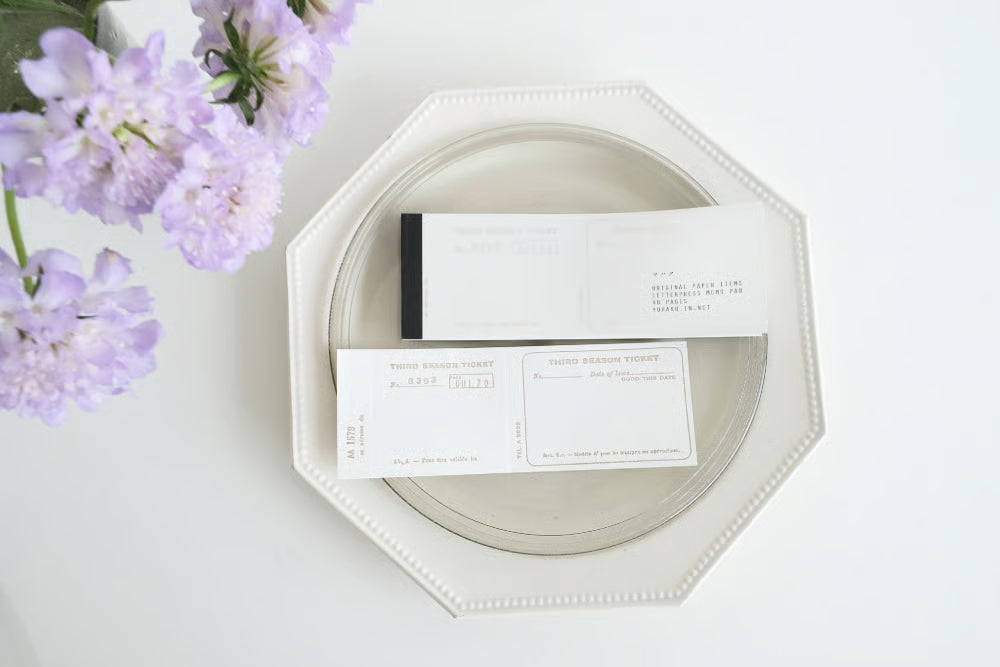 Yohaku - Bloc de notas - Letterpress Ticket Bronze