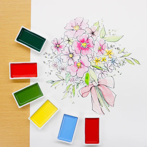 Kuretake - Set 18 Acuarelas GANSAI TAMBI