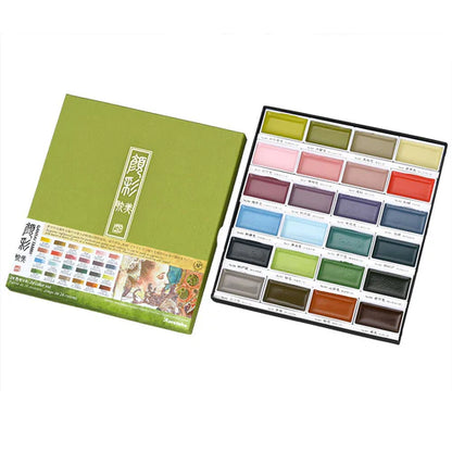 Kuretake - Set 24 Acuarelas GANSAI TAMBI - Art Nouveau