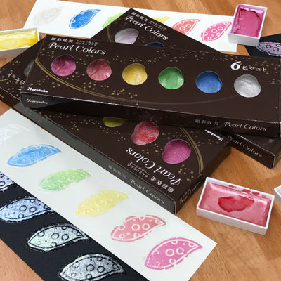 Kuretake - Set de Acuarelas GANSAI TAMBI - Pearl Colors