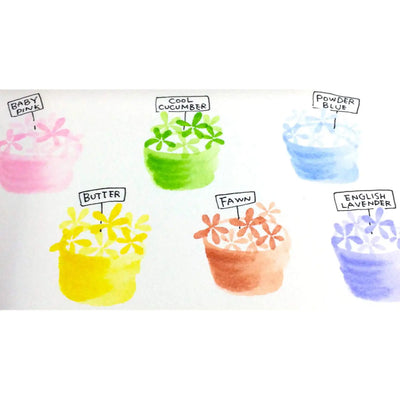 Kuretake - Set 6 Rotuladores Doble Punta Pincel - Pastel - Brushables ZIG
