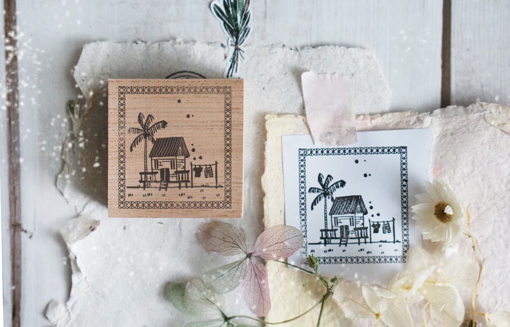 Black Milk Project - Sello de madera - Beach Hut - Houses Series