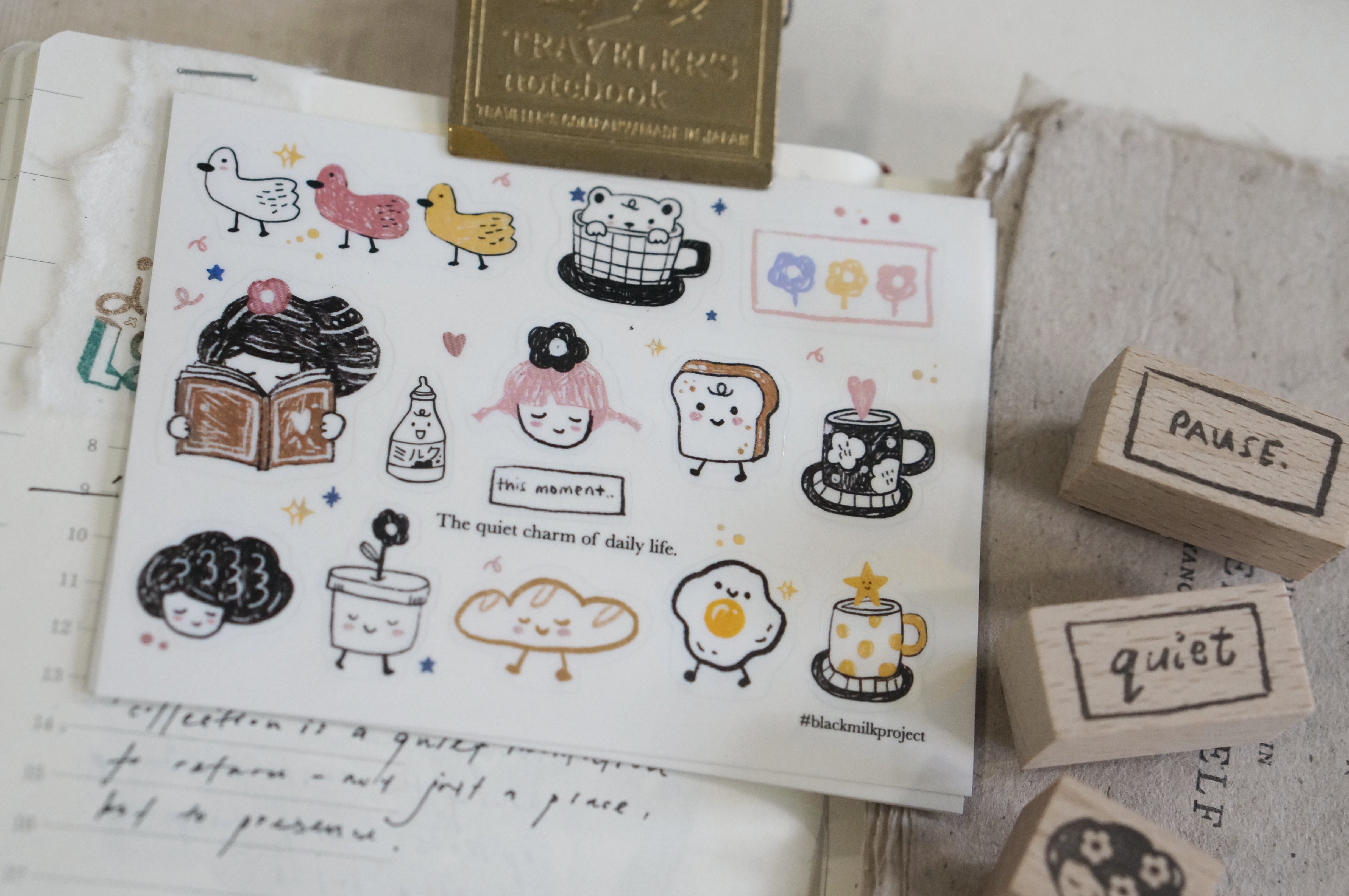 Black Milk Project - Hoja de Pegatinas PET Mini - This moment