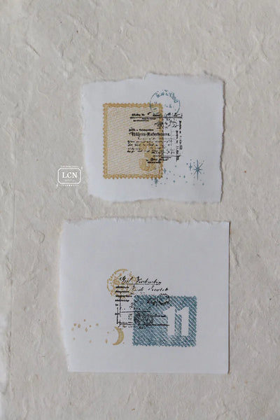 LCN - Set 2 Sellos de Madera - Mini Receipt S - Receipt Stamp
