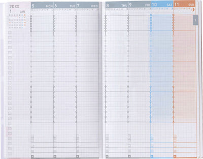 Kokuyo JIBUN TECHO - Agenda Semanal 2027 - FirstKit Orange - A5 Slim