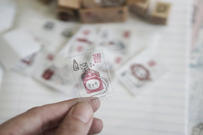 Black Milk Project - Set de 10 Pegatinas PET + Mini Sello PICTURE - Neko Mail