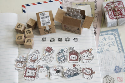 Black Milk Project - Set de 11 Pegatinas + Mini Sello PICTURE - Neko Mail