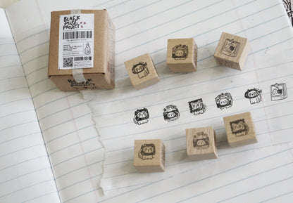 Black Milk Project - Set de 10 Pegatinas PET + Mini Sello PICTURE - Neko Mail