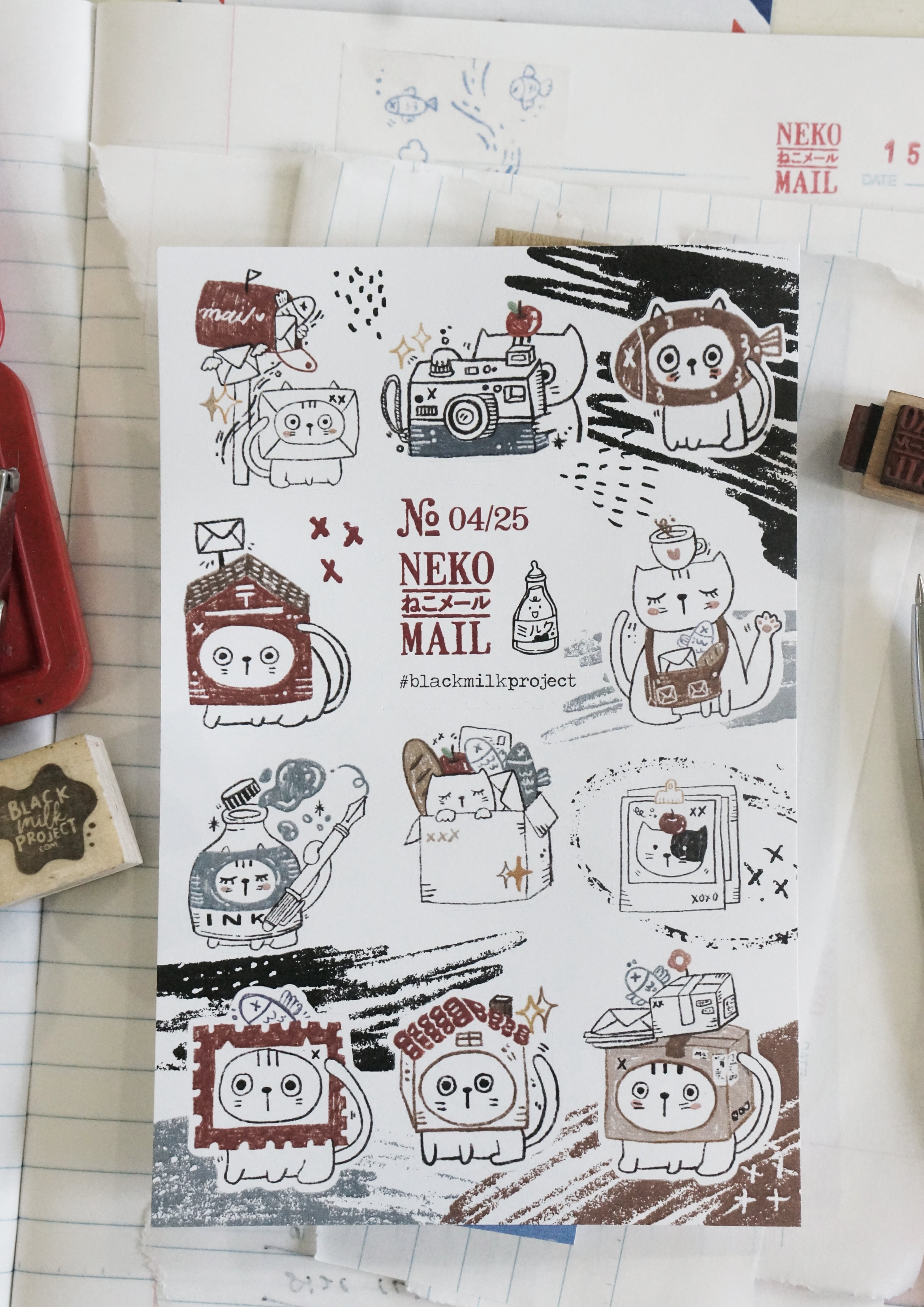 Black Milk Project - Hoja de Pegatinas - Neko Mail