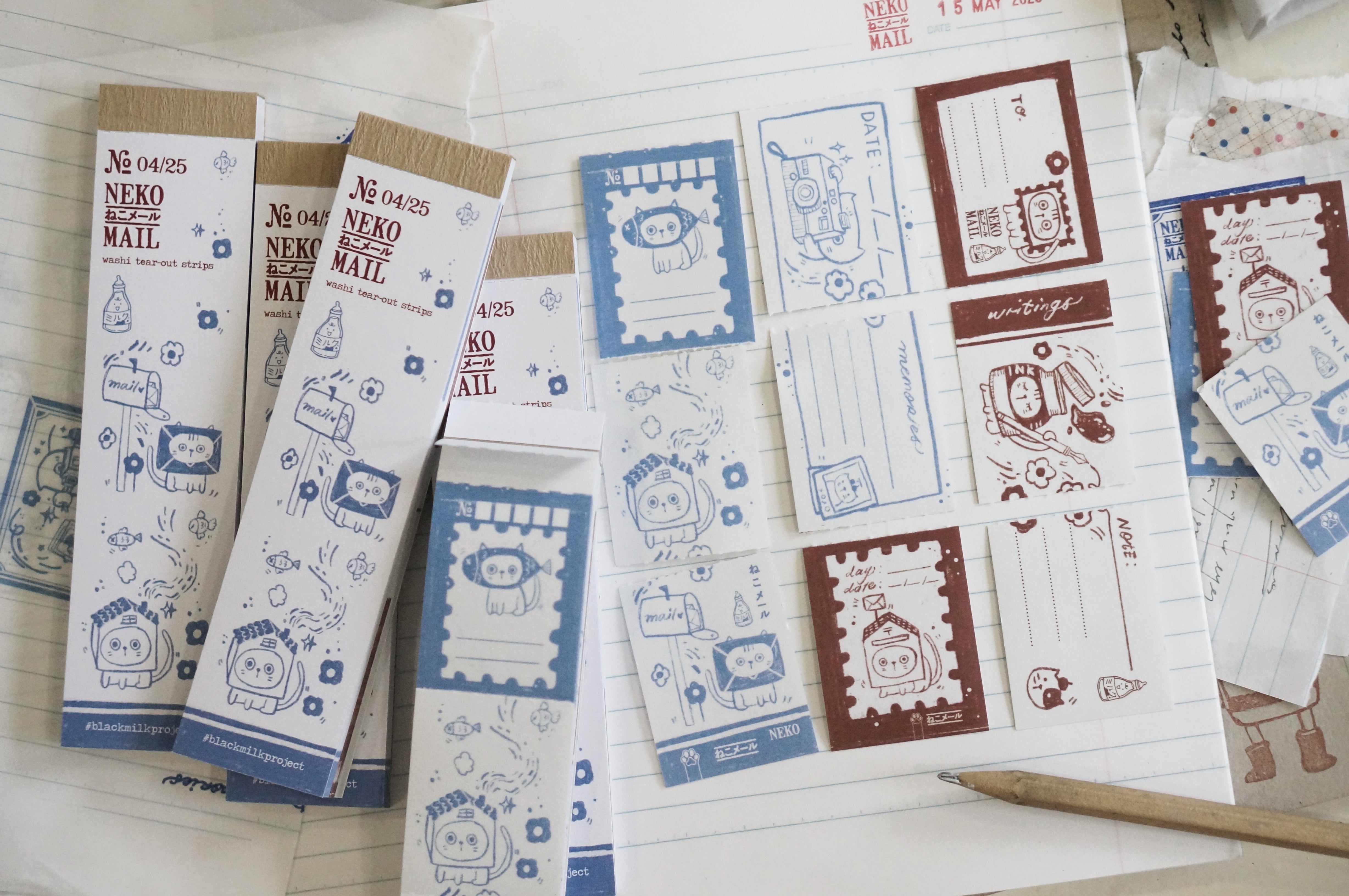 Black Milk Project - Bloc de Notas Washi Perforadas - Neko Mail