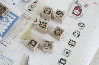 Black Milk Project - Set de 11 Pegatinas + Mini Sello PICTURE - Neko Mail