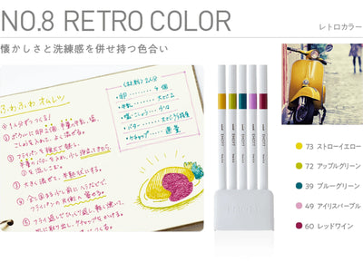 Mitsubishi Uni - Set 5 Marcadores - EMOTT 08 Retro
