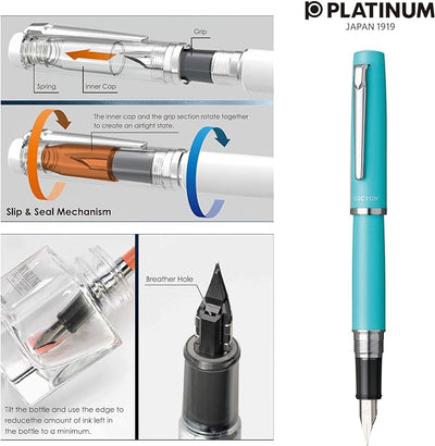 Platinum - Pluma Estilográfica - Turquoise Blue - PROCYON