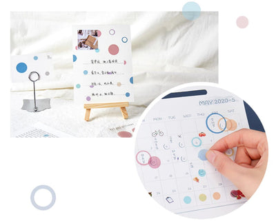 Miss Time - Pegatinas redondas de colores - PET DOT STICKERS