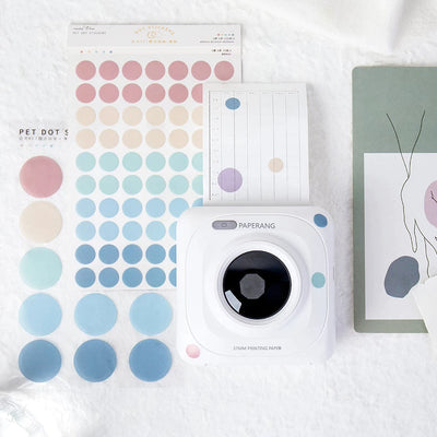 Miss Time - Pegatinas redondas de colores - PET DOT STICKERS