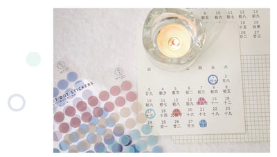 Miss Time - Pegatinas redondas de colores - PET DOT STICKERS