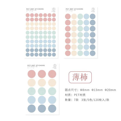 Miss Time - Pegatinas redondas de colores - PET DOT STICKERS