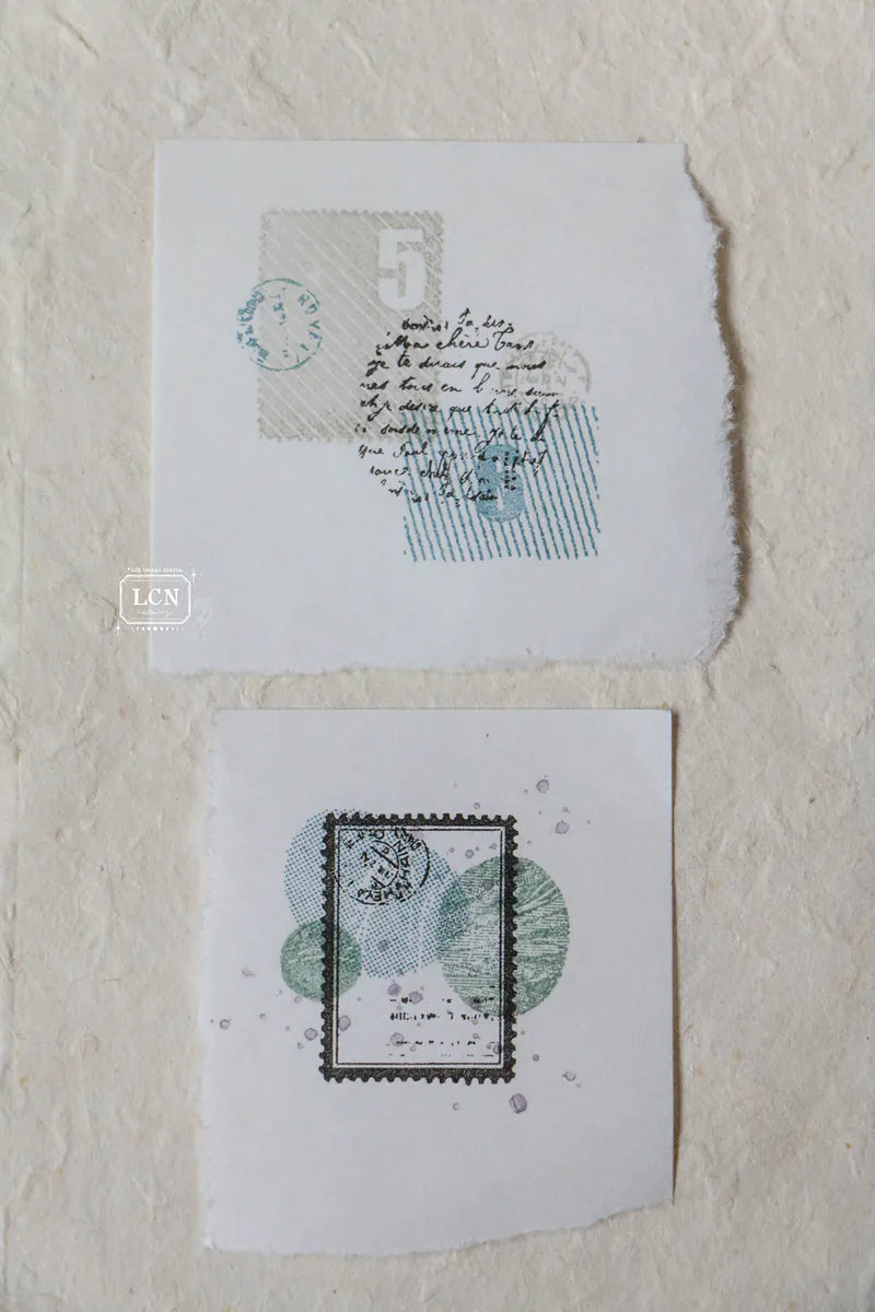 LCN - Set 2 Sellos de Madera - Postage Stamp L