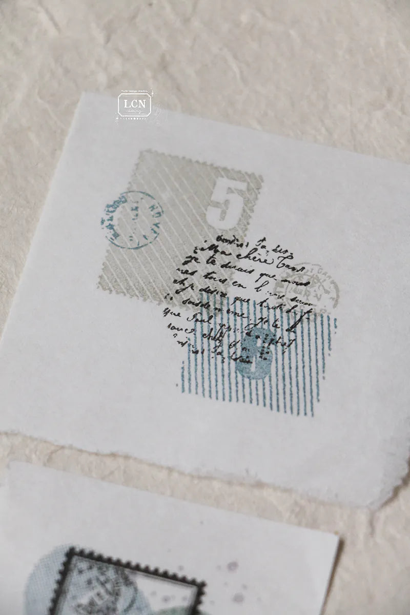 LCN - Set 2 Sellos de Madera - Postage Stamp L