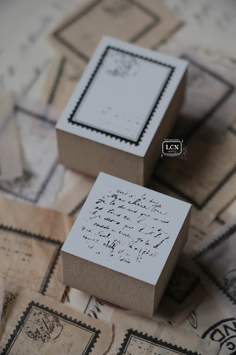 LCN - Set 2 Sellos de Madera - Postage Stamp L