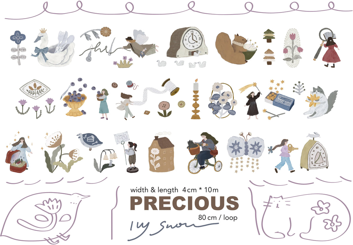 Ivy Snow - PET Tape 40 mm - Mate - Precious