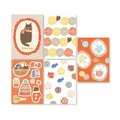 Furukawashiko - Pegatinas Gatos y Lana - 20 ud - DecoSeal