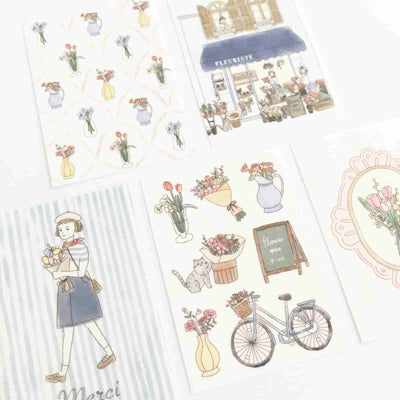 Furukawashiko - Pegatinas Floristería - 20 ud - DecoSeal - Bonjour Paris
