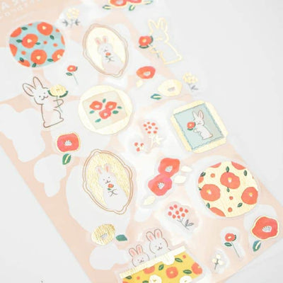 Furukawashiko - Pegatinas Invierno Kira Seal - Retro Tsubaki Usa