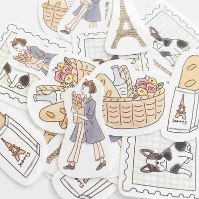 Furukawashiko - Pegatinas Panadería - 20 ud - Bonjour Paris