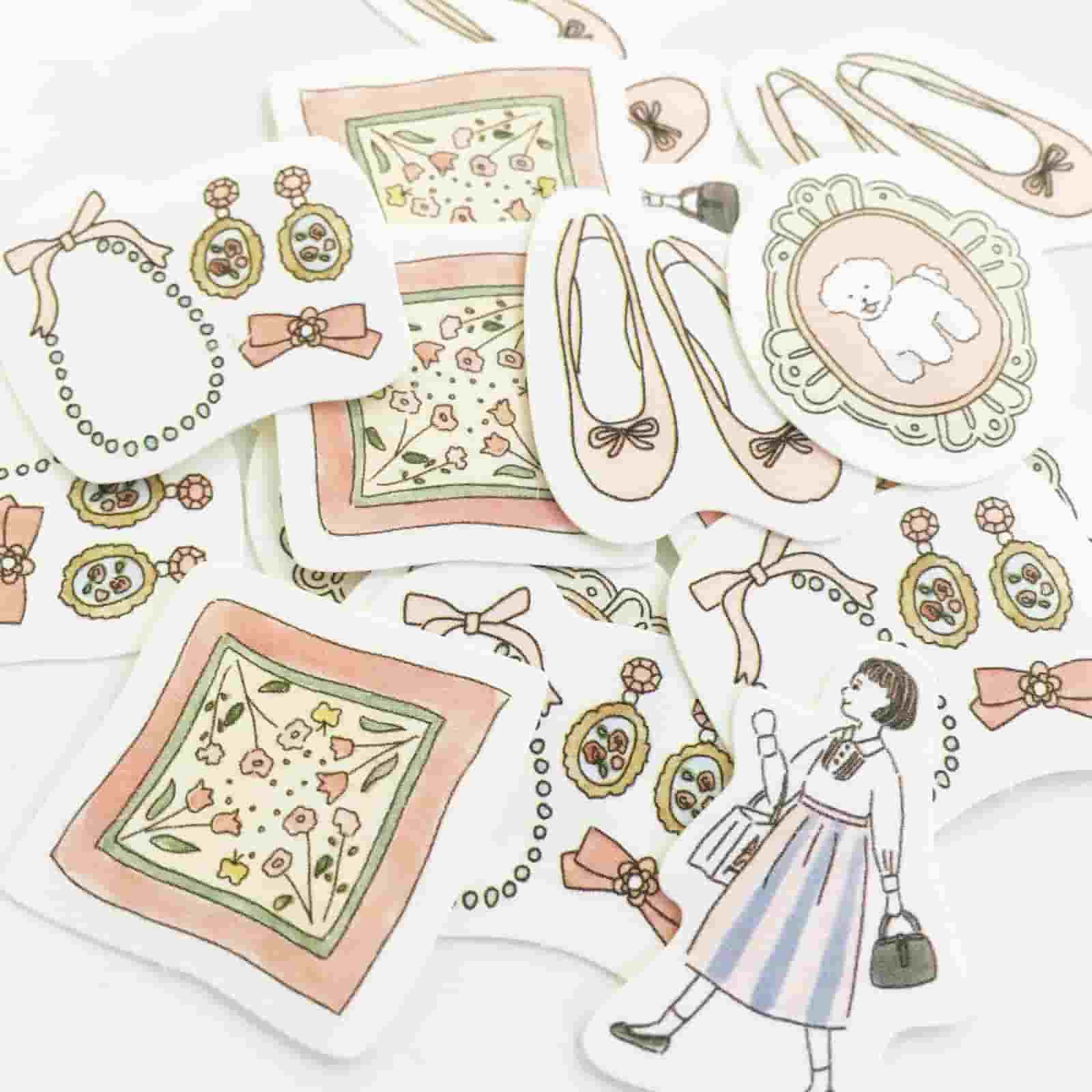 Furukawashiko - Pegatinas Boutique - 20 ud - Bonjour Paris