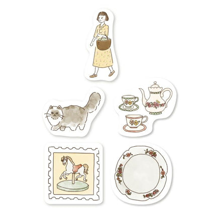 Furukawashiko - Pegatinas Antique - 20 ud - Bonjour Paris