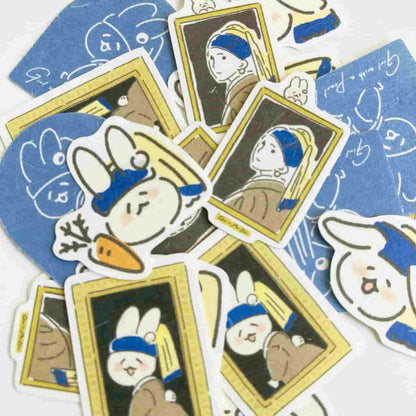 Furukawashiko - Pegatinas La Joven de la Perla - 20 ud - Museum Animals